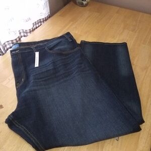 The Foundry Supply Co Men’s Relaxed Straight Leg Dark Wash Blue Jeans 50x30